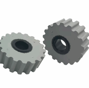 Kit de 10 Ruedas de Rodillo de Presión de Goma con Avellanado para Encoladoras de Cantos Homag/Brandt, alta calidad, 70x18/20x25mm (Refs. 2-250-19-4040 y 2-250-19-4030)